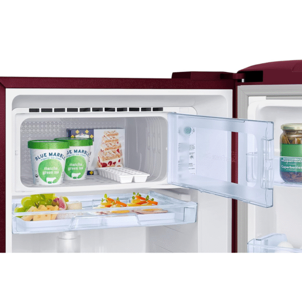 Samsung 189L 5 Star Inverter Direct-Cool Single Door Refrigerator (RR21C2H25RZ/HL,Midnight Blossom Red) Base Stand Drawer 2023 Model, Free 1 Year Extended warranty - Image 9