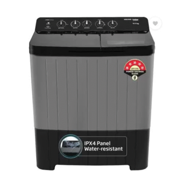 Voltas Beko, A Tata Product 10 Kg 5 Star Semi-Automatic Washing Machine (2025 Model, WTT100UPA/BKSSDG5GTDA, Black)