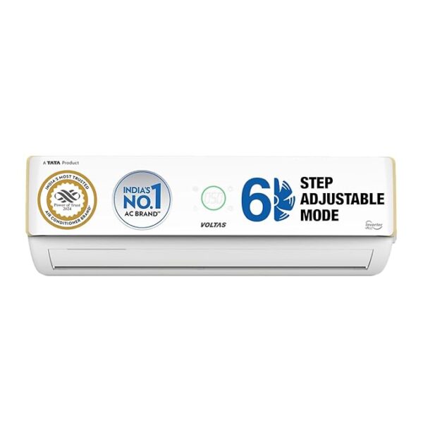 Voltas 1.5 Ton 5 Star PureAir Inverter Split AC With 4 Way Swing (Copper, 6-in-1 Adjustable Mode, Anti-dust Filter, 2023 Model, 185V Verdant Exotica, White)
