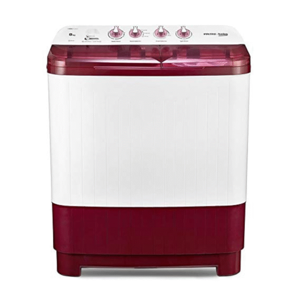 Voltas Beko 8 kg Semi-Automatic Top Loading Washing Machine (WTT80DBRT, Burgundy) 2020
