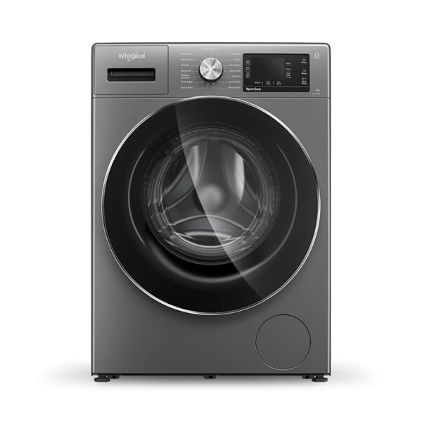 Whirlpool 7kg LCD Touch Ozone Technology Front Load Washing Machine (XO7012BZV, Volcano Grey, Inverter, 1200 RPM, 2022 Model)