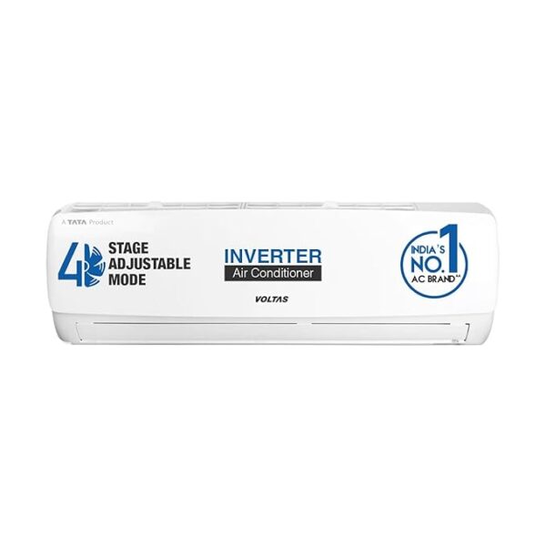 Voltas 1 Ton 3 Star Adjustable Inverter Split AC(Copper, 123V Vectra Elegant, 4-in-1 Adjustable Mode, White)