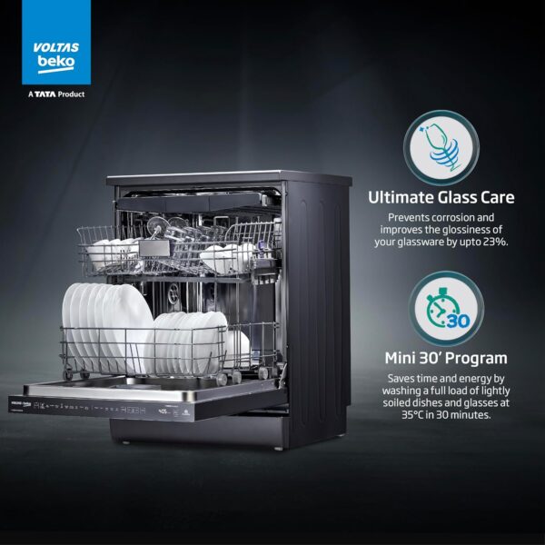 Voltas Beko 15 Place Settings Dishwasher (DF15A) - Image 10