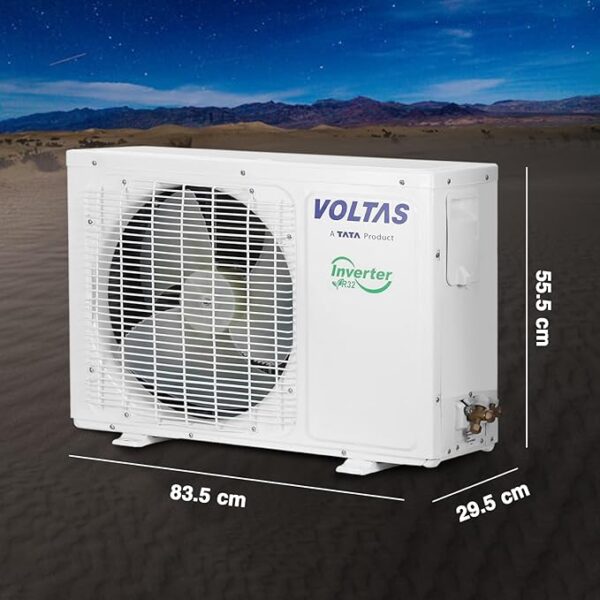 Voltas 1.5 Ton 5 Star Inverter Split AC (Copper, 4-in-1 Adjustable Mode, Anti-dust Filter, 2023 Model,185V Vectra Elite, White) - Image 2