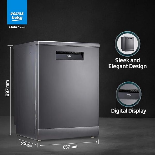Voltas Beko 15 Place Settings Dishwasher (DF15A) - Image 2