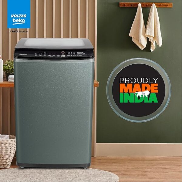 Voltas Beko 6.5 Kg, 5 Star Fully Automatic Top Load Washing Machine (WTL65UPSC, Grey),Fountain Wash - Image 2