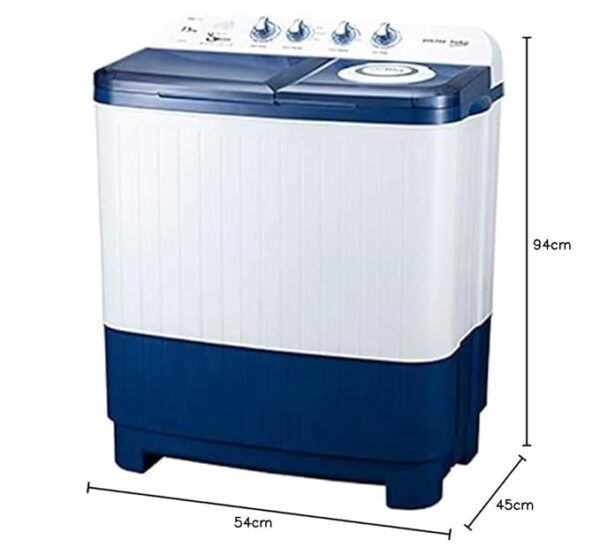 Voltas beko WTT75DBLT 7.5 kg Semi Automatic Washing Machine (Sky Blue) - Image 2