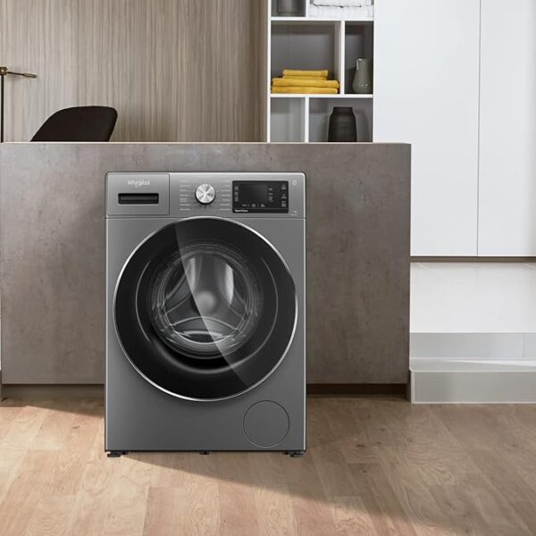 Whirlpool 7kg LCD Touch Ozone Technology Front Load Washing Machine (XO7012BZV, Volcano Grey, Inverter, 1200 RPM, 2022 Model) - Image 2
