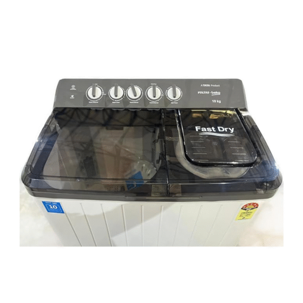 Voltas Beko, A Tata Product 10 Kg 5 Star Semi-Automatic Top Load Washing Machine (WTT100UPA/GRSSWH5PTDA, Grey, Special pulsator and Double waterfall Technology) - Image 2