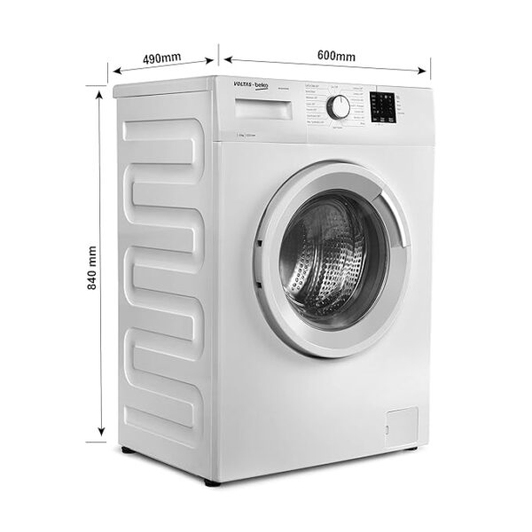 Voltas Beko 6.0kg. Inverter, 5 Star Front Load Washing Machine (WFL6010VPWW, White) - Image 3