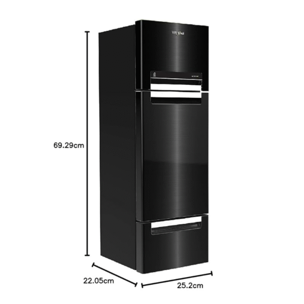 Whirlpool 260 L Frost-Free Multi-Door Refrigerator With Zeolite Technology(Fp 283D Protton Roy, Steel Onyx, 5 Star) - Image 3