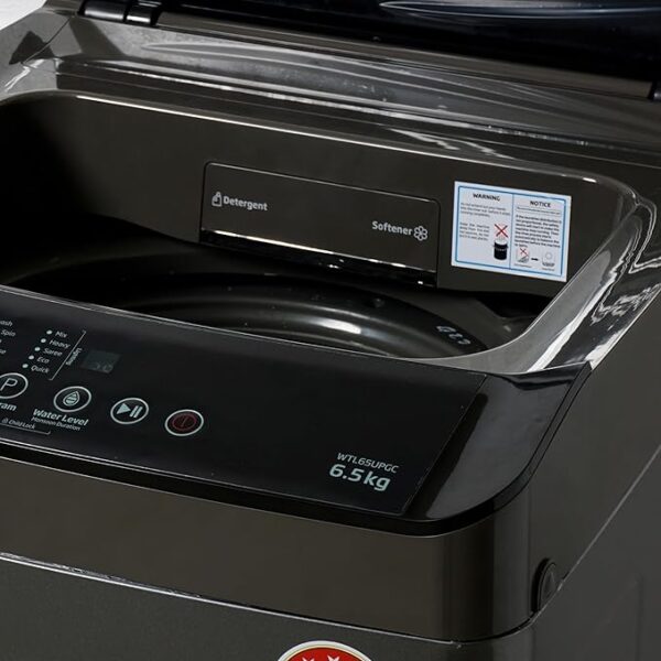 Voltas Beko 6.5 kg 5 Star Fully-Automatic Top Loading Washing Machine (WTL65UPGC, Gray) 2020 - Image 4