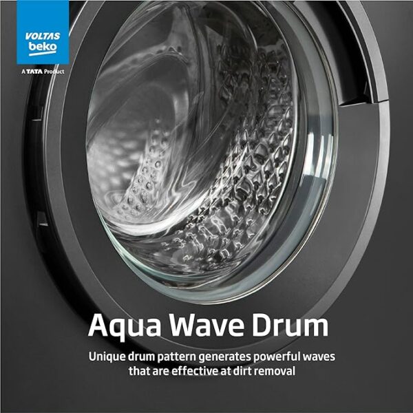 Voltas Beko 6.5kg 5 Star Front Load Washing Machine (WFL6512VTMP, Anthracite), Steam Wash,Stain Expert - Image 5