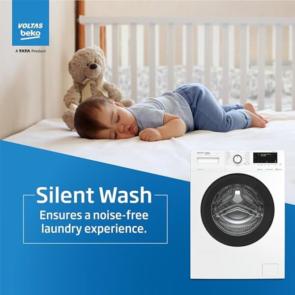 Voltas Beko 8.0kg, Inverter, 5 Star Front Load Washing Machine (WFL8012VTWA, White),Stain Expert - Image 4