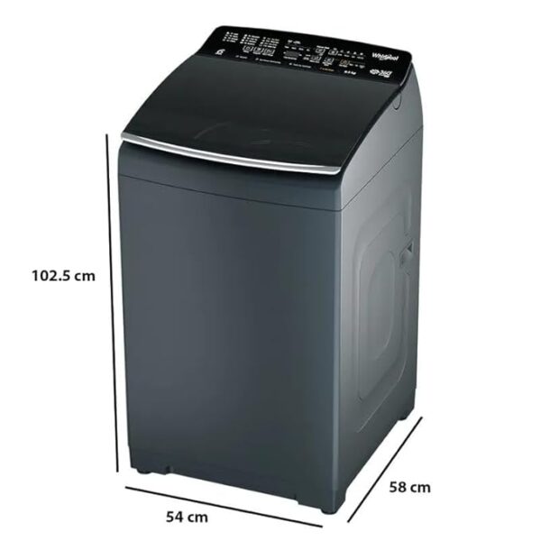Whirlpool 360Â° Bloomwash Pro 8.5kg 5 Star Top Load Washing Machine with In-Built Heater(360 BW PRO H 8.5 MIDNIGHT GREY) - Image 4
