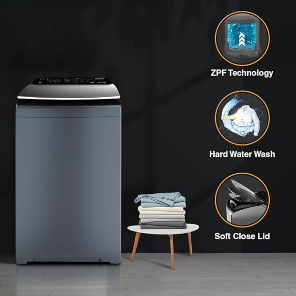 Whirlpool 9 Kg 5 Star Bloomwash Pro Fully-Automatic Top Loading Washing Machine - Built In Heater (360 BW PRO H 9.0 MIDNIGHT GREY 10YMW) - Image 5