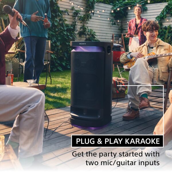 Sony SRS-XV900 X-Series Wireless Portable-Bluetooth Party-Speaker with 25 Hour-Battery, Built in Handle and Wheels (Omni Directional Sound and Light, USB, BT) - Image 7