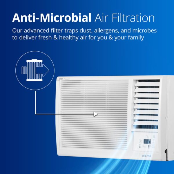 Voltas 2 Ton 2 Star, Turbo Mode Window AC (Copper Condenser, Anti-Rust Coating, Anti-Freeze Thermostat, AC 2T 242 Vectra Plus, White) - Image 7