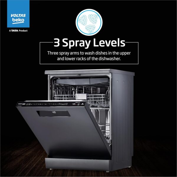 Voltas Beko 15 Place Settings Dishwasher (DF15A) - Image 7
