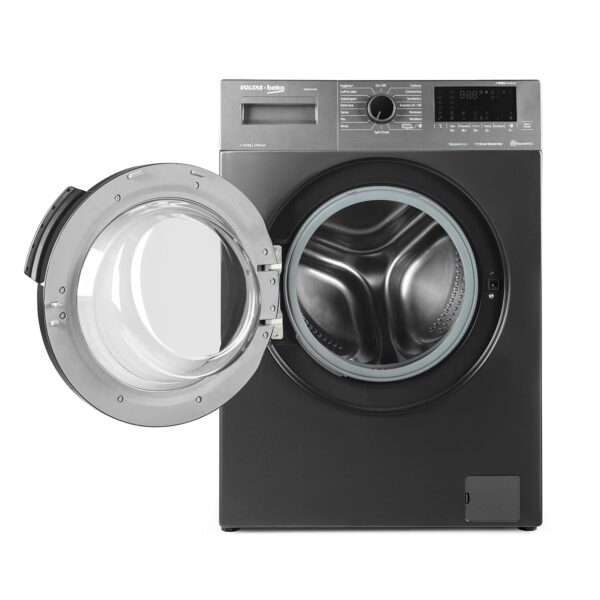 Voltas Beko 6.5kg 5 Star Front Load Washing Machine (WFL6512VTMP, Anthracite), Steam Wash,Stain Expert