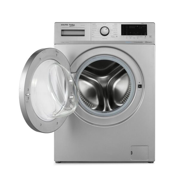 Voltas Beko 6.5kg, Inverter, 5 Star Front Load Washing Machine (WFL6512VTSS, Silver), Steam Wash,Stain Expert - Image 9