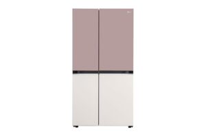 LG 650L GL-B257EPT3 Side-By-Side Refrigerator with DoorCooling+, WiFi Convertible, Multi Air Flow, Objet Collection, Clay Pink