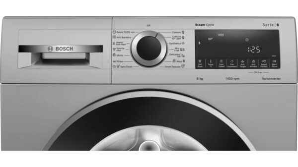 BOSCH 8 kg Fully Automatic Front Load Washing Machine with In-built Heater Silver (WGA1340SIN) - Image 3