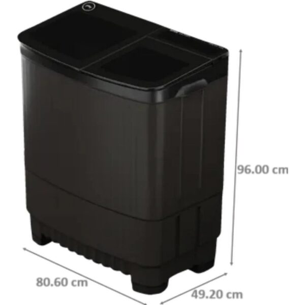 Godrej 9.0 Kg 5 Star Semi Automatic Top Loading Washing Machine, Edge Ultima Series with PowerMax Wash Motor(2024 Model- WSEDGE ULT 90 5.0 DB2M CSGR, Crystal Grey) - Image 3