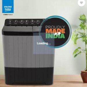 Voltas Beko, A Tata Product 10 Kg 5 Star Semi-Automatic Washing Machine (2025 Model, WTT100UPA/BKSSDG5GTDA, Black)