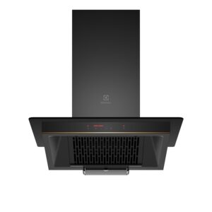 Electrolux 60cm Straight Glass Chimney for up to 180 sqft Kitchen, AutoClean, UltimateTaste 500, Black, ECC6681G
