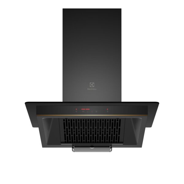 Electrolux 60cm Straight Glass Chimney for up to 180 sqft Kitchen, AutoClean, UltimateTaste 500, Black, ECC6681G