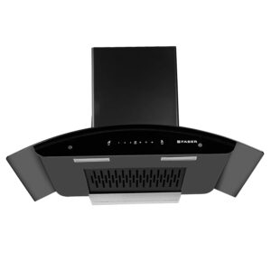 Faber 90 cm 1500 m³/hr Autoclean Kitchen Chimney (HOOD MAGNUS IN HC SC FL EBK 90, Filterless technology, Touch with Gesture, Black)