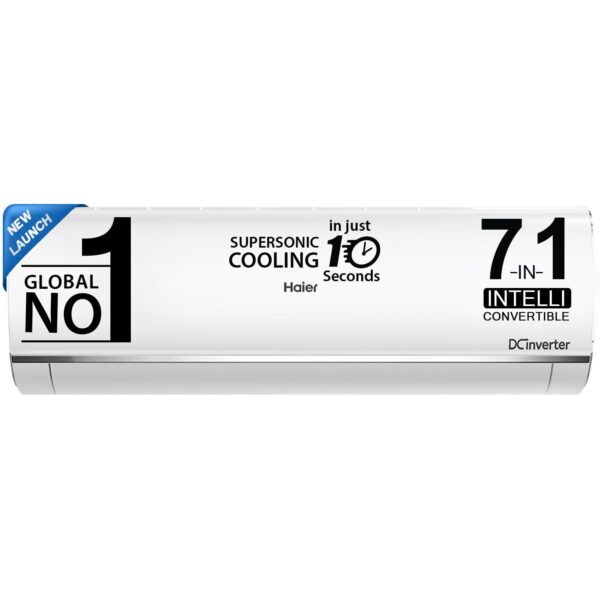 Haier 1 Ton 3 Star Triple Inverter Split AC (Copper, 7 in 1 Convertible, Anti Bacterial Filter, Cools at 60°C Temp, 20 Mtrs Air Throw - HSU13K-PYSS3BN-INV) Visit the Haier Store