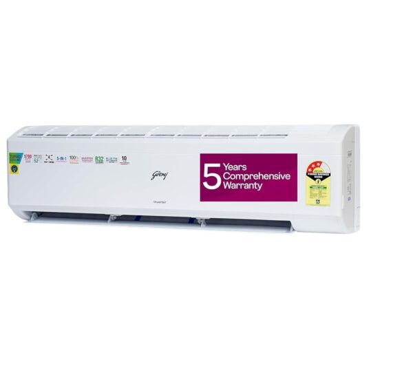 Godrej 1.7 Ton 3 Star, 5 Years Comprehensive Warranty, 5-In-1 Convertible Cooling, Inverter Split AC (Copper, Turbo Cooling at 52°C, 2024 Model, SIC 20ITC3-WYS, White) - Image 4