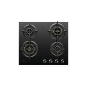 Electrolux 4 Burner Auto Ignition Glass Top 60cm Built-in Gas Hob, UltimateTaste 300, Black, EHG6430BC