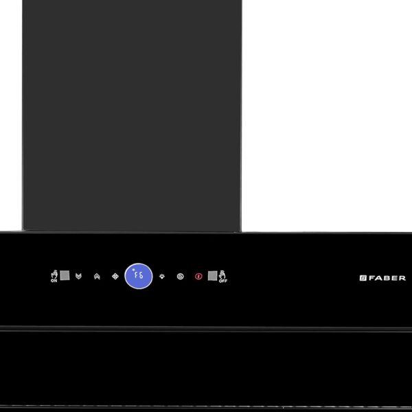 Faber 90 cm 1500 m³/hr Wall Mounted Kitchen Chimney (HOOD COMET BLDC FL HC BK 90, Filterless technology, Touch & Gesture With Remote Control, Black) - Image 2