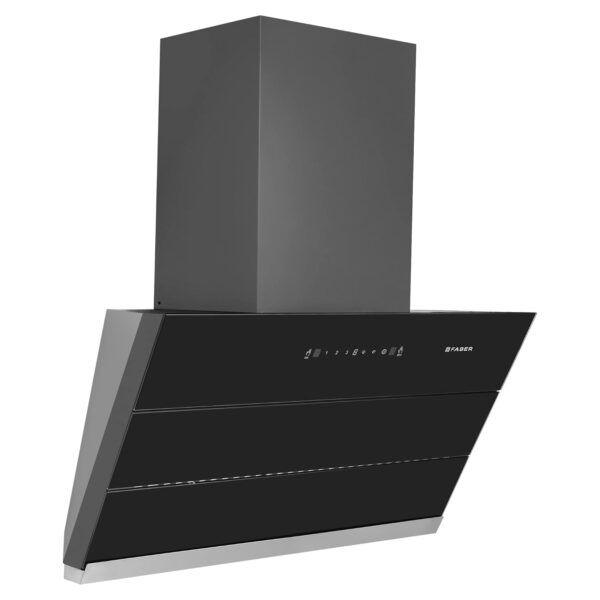 Faber 75 Cm 1350 M3/Hr Autoclean Slant Chimney, Filterless, Lifetime On Motor, 5 Yr Comprehensive Warranty, (Hood Zenith FL SC AC BK 75,Touch & Gesture Control,Black)