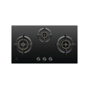 Electrolux 3 Burner Auto Ignition Glass Top 78cm Built-in Gas Hob, UltimateTaste 300, Black, EHG7330BC