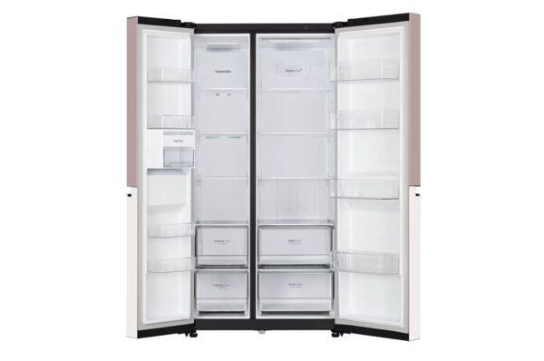 LG 650L GL-B257EPT3 Side-By-Side Refrigerator with DoorCooling+, WiFi Convertible, Multi Air Flow, Objet Collection, Clay Pink - Image 5