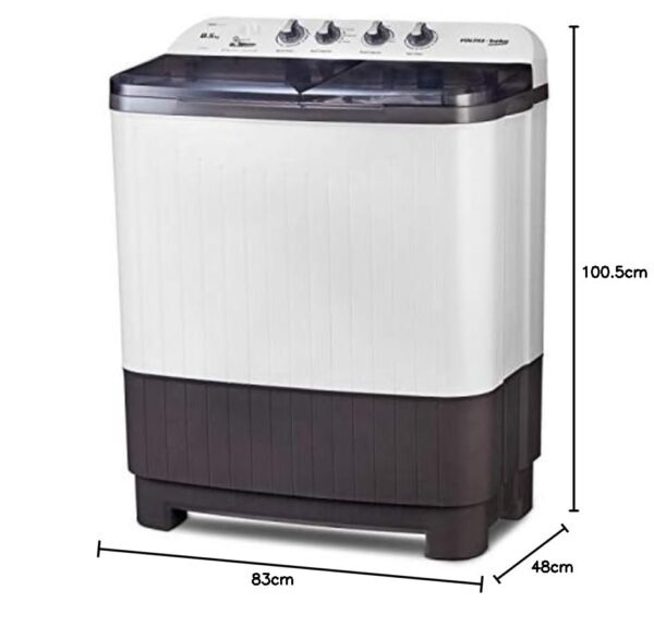 VOLTAS BEKO 8.5 kg 5 star Semi Automatic Washing Machine WTT85DGRT (Burgundy) - Image 3