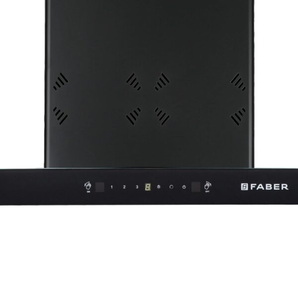 Faber 60 cm 1500 m³/hr angular Kitchen Chimney (HOOD CYGNUS IN 3D HC SC FL BK 60, Filterless technology, Touch Control, Black) - Image 2