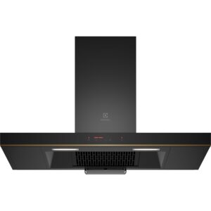 Electrolux 90cm T-Box Chimney for up to 180 sqft Kitchen, AutoClean, UltimateTaste 500, Black, ECT9281G