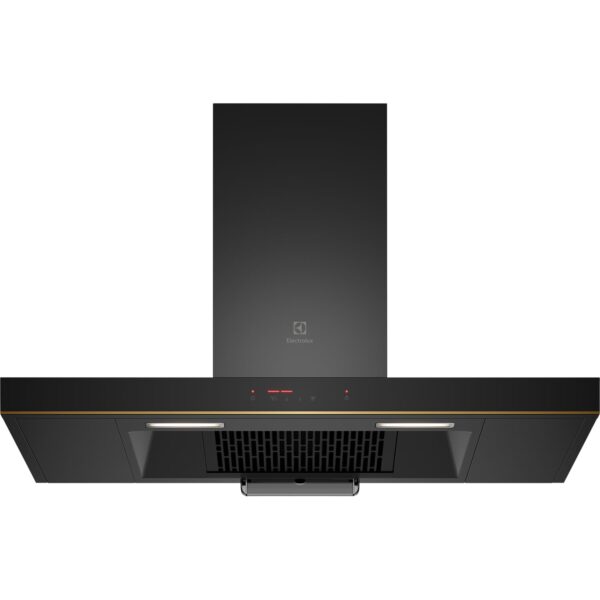 Electrolux 90cm T-Box Chimney for up to 180 sqft Kitchen, AutoClean, UltimateTaste 500, Black, ECT9281G
