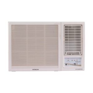 Hitachi 1.5 Ton Class 5 Star, Window Inverter AC (100% Copper, 100% cooling at 43 degree Celsius, RAW518HHEO, White)