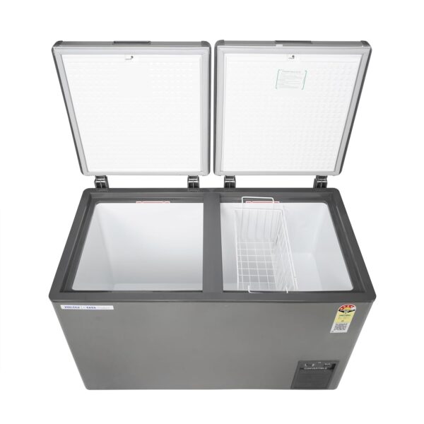 Voltas 295 Litres, 4 star Convertible Double Chest Freezer With Roller Wheels (CVF320DA4-P-PL, Grey) - Image 7