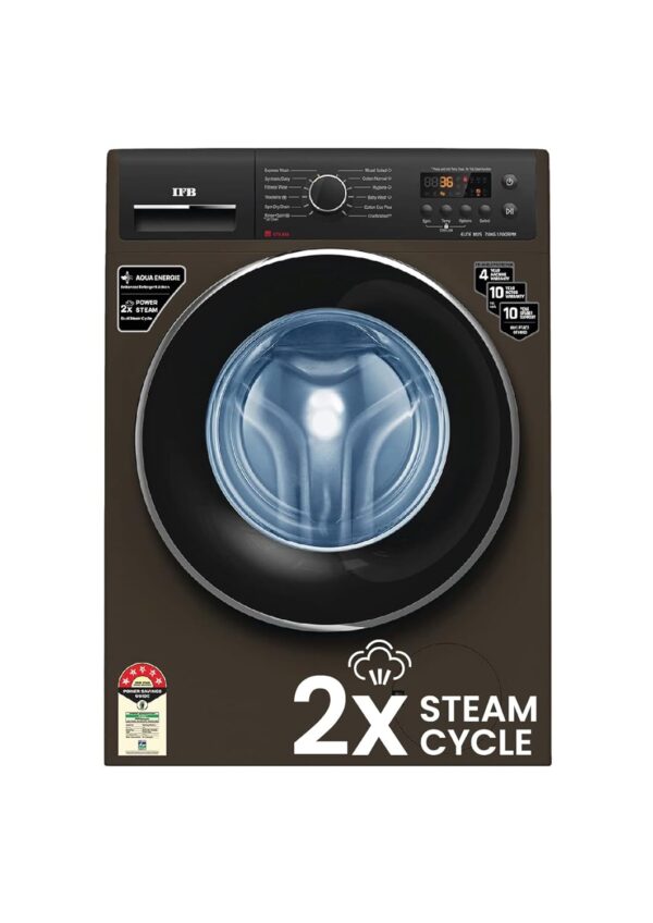 IFB 7 Kg 5 Star Front Load Washing Machine 2X Power Steam (ELITE MXS 7012, Mocha, In-built Heater, 4 years Comprehensive Warranty)