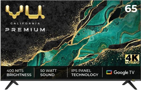 VU 164cm (65 inches) CA Series Ultra HD (4K) Smart Google TV 65CA (Black) - Image 6
