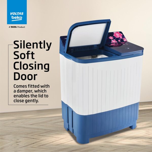 Voltas beko, A Tata Product 8.5 kg 5 Star Semi-Automatic Top Load Washing Machine With Double Water Fall technology (WTT85DBLG/FLRB5, Blue, Special Pulsator & 5 Knob Control Method) - Image 8