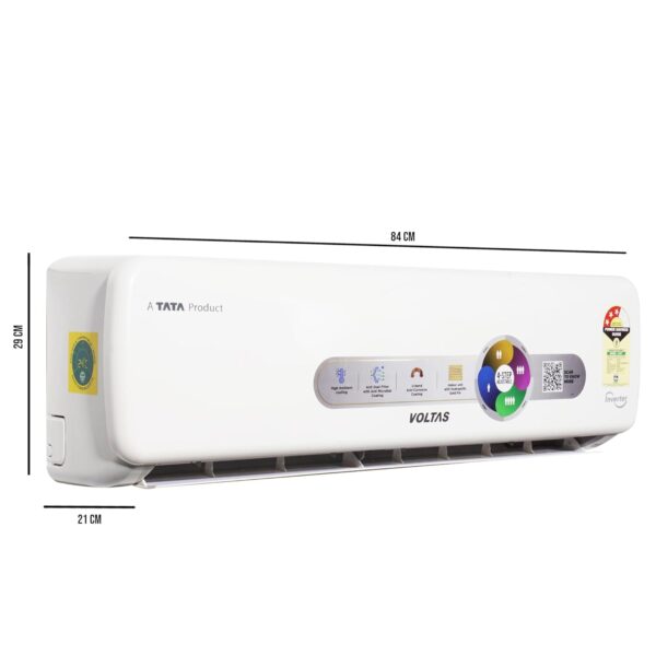 Voltas 1.5 Ton 3 Star 4-in-1 Convertible Inverter Split AC, 183V Vectra Magnum (100 percent Copper, Turbo tech, Dual temp display, Anti-Fungal) - Image 8
