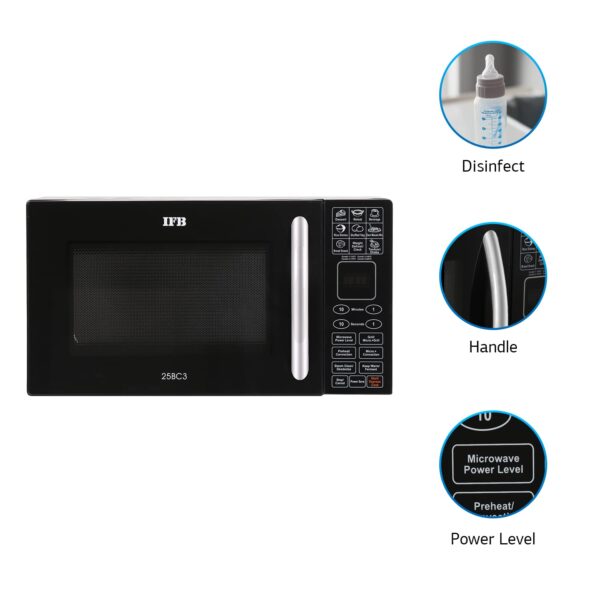 IFB 25 L Convection Microwave Oven (25BC3, Black, Oil Free Cooking, With Starter Kit) - Image 5